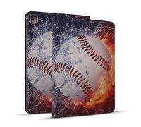 iPad Mini 5 Case, Mini 4 Case, iPad Mini 1/2/3 Case, Protective Leather Case, Adjustable Stand Auto Wake/Sleep Smart Case for iPad Mini 5th/4th Gen 7.9 inch - Burning Baseball Fire and Water