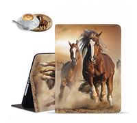 iPad Mini 5/Mini 4 Case, iPad Mini 1/2/3 Case, Adjustable Folio Smart Cover Stand Shockproof TPU Case with Auto Sleep/Wake for iPad Mini 5th/4th Gen 7.9 inch - Running Horse (with Coasters)