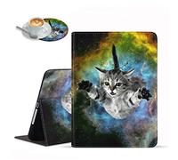 iPad Mini 5/Mini 4 Case, iPad Mini 1/2/3 Case, Adjustable Folio Smart Cover Stand Shockproof TPU Case with Auto Sleep/Wake for iPad Mini 5th/4th Gen 7.9 inch - Galaxy Flying Cat (with Coasters)