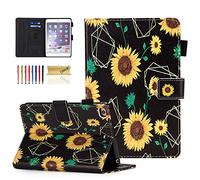 iPad Mini Case, Dteck Slim Fit Smart Premium PU Leather Multiple Viewing Folio Stand Wallet Cover with Auto Wake/Sleep for Apple iPad Mini 2/Mini 3/Mini 4/Mini 5, Sunflowers