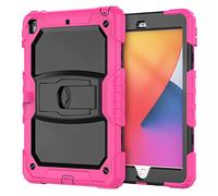 IPad mini6 with Support, Durable Hybrid Shock Resistant Silicone Protective Case for 3 Layers for Kids (Pink)