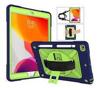 iPad Pro 10.2 Case 360 Degree Rotatable with Kickstand Hand Strap and Shoulder Strap Case 3-in-1 Shock Resistant Protective Case Full Body Shock Resistant Protective Case for iPad Pro 7th Gen 2019