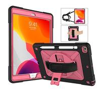 iPad Pro 10.2 Case 360 Degree Rotatable with Kickstand Hand Strap and Shoulder Strap Case 3-in-1 Shock Resistant Protective Case Full Body Shock Resistant Protective Case for iPad Pro 7th Gen 2019