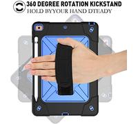 iPad Pro 10.2 Case 360 Degree Rotatable with Kickstand Hand Strap and Shoulder Strap Case 3-in-1 Shock Resistant Protective Case Full Body Shock Resistant Protective Case for iPad Pro 7th Gen 2019