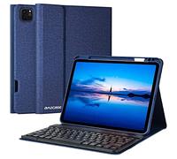 iPad Pro 11 Keyboard Case 2020/2018, iPad 11 Inch Case with Pencil Slot and Detachable Spanish Bluetooth Keyboard for iPad Pro 11 2020, Magnetic Cover Multiple Viewing Angles (Dark Blue)