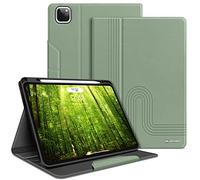 iPad Pro 12.9 Case for iPad Pro 5th/4th/3rd Generation ONLY 2021 2020 2018 Folio Stand Smart Cover with Pencil Holder, Auto Sleep/Wake, Vegan Leather