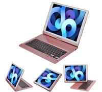 iPad pro 12.9 case with Keyboard 2017 and 2015 , Lenrich 360 Degree Rotatable 12.9 inch ipad pro Wireless Bluetooth Keyboard stand for ipad pro 12.9 inch 2017 2nd Gen cover Auto Sleep/Wake up (Rose Gold)