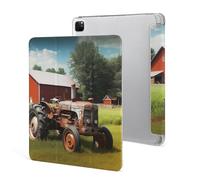 iPad Pro 2020、2021、2022 Case 12.9 Inch with Pencil Holder Company Farm Tractor Trifold Stand Protective Slim Back Shell Auto Wake Sleep