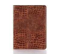 iPad Pro-6/5/4/3 (11'') Case for Women, iPad Air-7/6 (11'') Air-5/4 (10.9'') Case, DMaos Crocodile Synthetic Leather Folio Smart Cover with Card Pencil Holder, Auto Sleep Wake - Brown