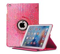iPad Pro 9.7 (2016) Case, ProGadgetsLTD New Printed 360 Rotating Premium Leather Smart Stand Case Cover For Apple iPad Pro 9.7 (2016) Version (Rose On Pink Diamond 360 Case)