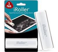 iPad Screen Cleaner by iRoller - Pack of 3 - No Need for Spray or Wipes, Liquid Free - Reusable & Washable -Portable Phone Screen Cleaner for Touchscreen- Ideal for Smartphone, Macbook, Monitor - 3.5"