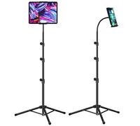 Ipad Tripod Stand,Gooseneck 65-inch Floor Stand for Tablet, Floor Stand with 360° Rotating Tripod Mount for iPhone iPad Mini/ Air/ Pro and All 4.5-12.9 Inch Tablets