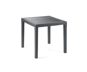 Ipae-Progarden King Rattan Effect Square Table, Anthracite, 79 x 79 x 72 cm