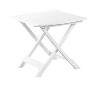 White Plastic Garden Table Compact Fold able Table 80cm Patio Garden Table