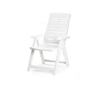 IPAE-PROGARDEN Yuma Folding Plastic Chair White 59X107X70 H