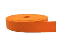 IPAGSEFWE Cotton Webbing, 20mm Nylon Polyester Webbing Strap 2 yards Herringbone Pattern Multicolor(Orange)