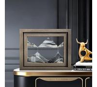 IPAGSEFWE Moving Sand Art, Glass and Wood Frame Moving Sand Art 3D Liquid Motion Multicolor for Home Office Decor(C)