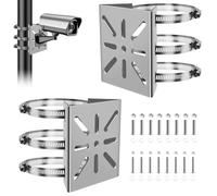 iPalamila 2 Sets Mast Mount Tube Mount Surveillance Camera, Mast Mount for CCTV Cameras, Wall Mount, Outdoor