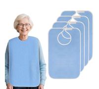 iPalamila 4 Piece Adult Bibs, Washable Adult Bibs for the Elderly, mens bibs for eating,Adult Feeding Clothing Protector, Clothing Protectors for Elderly and Disabled People