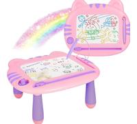 iPalamila Magnetic drawing board, 1 year old baby magnetic drawing board, 1-3 years old preschool drawing mat, pink princess pattern, with 1 magnetic stamp and 1 stylus, children's educational toys.
