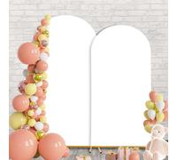 Ipalmay 2pcs White Arch Cover - 7.2ft/6ft Strechy Arch Frame Covers, White Backdrop Stand Covers for Birthday, Graduation, Wedding, Christmas, Baby/Bridal Shower, Ceremony Photography Decoration