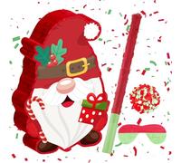 Ipalmay Christmas Pinata - Cute Red Xmas Elf Pinata with Blindfold and Bat for Christmas Boys Girls Birthday, Baby Shower, Cinco De Mayo Mexican Fiesta Events, Holiday Celebration Party Favors
