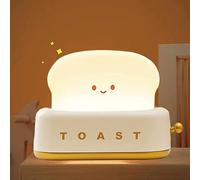 ipalmay Cute Toast Bread Kids Night Light,Toaster Decorative Table Lamp,Child Room Funny nightlight Decor Bedroom Decorations for Baby Birthday Gifts(Yellow Toast)