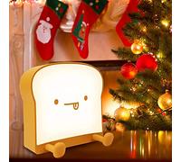 ipalmay Cute Toaster Night Lamp,USB Rechargeable Bread Night Light,Cute Home Desk Decor and Sleep Light for Kids(Toast-Yummy)