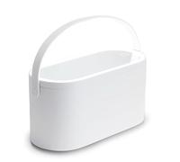 ipalmay Premium Travel Vanity Box with Adjustable LED Cosmetic Mirror Light - Portable Waterproof Beautifect Makeup Box Nail Polish Jewellery Organiser for Women Girls Princess Travelling, White