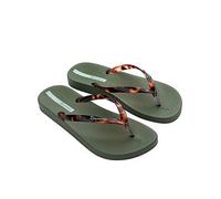 Ipanema Anat Connect Tortoise Shell Flip Flop, Green, Size 3, Women Green