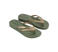 Ipanema Women's Bossa Soft V FEM Flip-Flop, Green/Gold, 7.5/8 UK
