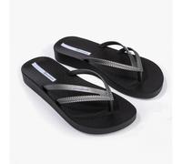 Ipanema Bossa Womens Synthetic Slip-On Vegan Casual Soft Gun Black Sandals