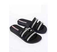 Ipanema Chic Double Strap Slide, Black, Size 3, Women Black