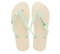 Ipanema Clas Brasil Ii Women's Beige & Green Flip Flops, Size: 7