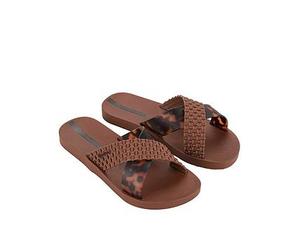 Ipanema Crossover Tortoise Shell Print Slide, Brown, Size 3, Women Brown