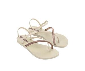 Ipanema Elegant Crossover Sandal, Beige, Size 4, Women Beige