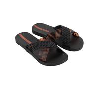 Ipanema Sense Slide FEM - Sandals, Swimming Slides for Women - Eye-catching Strap with Pattern, Black Tortoiseshell, 7 UK