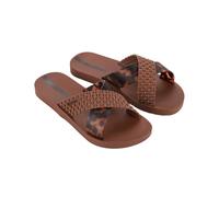 Ipanema Sense Slide FEM - Swimming Slides for Women - Eye-catching Strap with Pattern, Brown Turtle, 8.5 UK