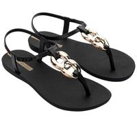 Ipanema Womens Class Connect II Sandal Fem Flip Flops - Black/Black/Gold - 5