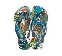 Ipanema Women's Graffiti Iv Fem Flip-Flop, Beige Blue Green, 6 UK