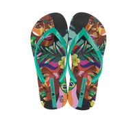 Ipanema Women's Graffiti Iv Fem Flip-Flop, Green/Red, 2/3 UK