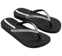 Ipanema Women's Mesh X Fem Flip-Flop, Black Silver, 7.5/8 UK