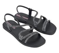 Ipanema Women's Solar Glow Sand Ad Flip-Flop, Black Glitter Lilac, 7 UK