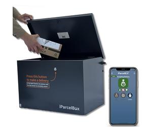 iParcelBox Large - Secure Smart Parcel Delivery Box, Parcel Safe Place | Battery Powered | Weatherproof, App-Controlled, Large Capacity, Ideal for Home Deliveries and Business Parcels