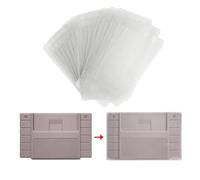 iParto 15 Pack Clear Case Sleeve Protector for Super Nintendo SNES Game Cartridges