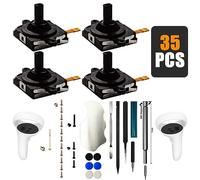iParto 4 Pack Joystick Replacement for Oculus Quest 2 Controller Thumb Stick Replacement for Meta Quest 2 Left/Right Joystick Analog with Screws,Thumbstick Caps,Tools