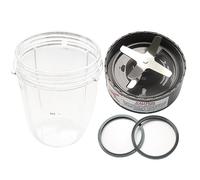 iParto Blender Replacement Parts Accessories Compatible with Nutribullet 600W 900W Extractor Blade with Small 18oz Cup and 2 Spare Gasket