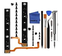iParto Replacement Right and Left Slide Rail with Flex(Includes 17 screws) Repair Parts for Nintendo Switch Console Slider Rail Bar Replacement Kit for NS Switch Bracket Rebuild Track