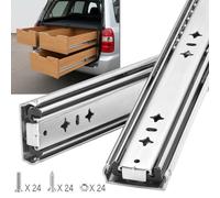 IPARTS EXPERT Heavy Duty Drawer Runners, 400mm Drawer Slides Full Extension Ball Bearing Rails Track Guide Glides Side Mount Max Load 120kg 1pair for Good Shelf, Van, Truck, RV, Camping