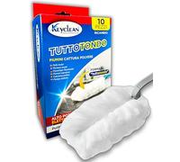 IPEA 10 x Dust Catcher Duvets, 10 Universal Compatible Replacements - Microfibre Duvets for Removing Dirt and Home Dust - Duster - Refill for Duster - All-Round 360° Model, BSBIBFH02514, White